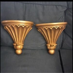 Elegant Gold Wall shelf set 2